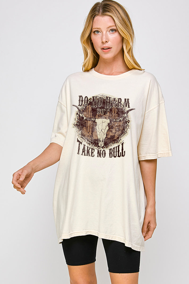 1588-OS Do No Harm Oversized Tee