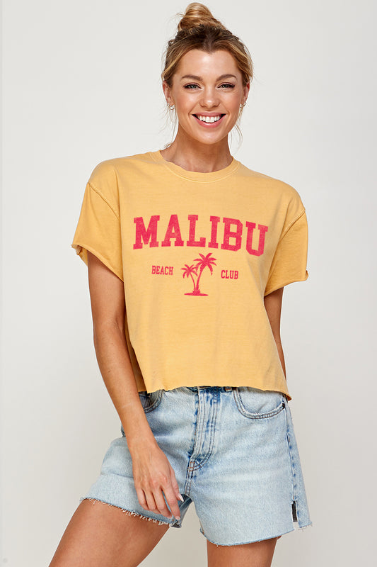 1687-CROP Malibu Graphic Tee