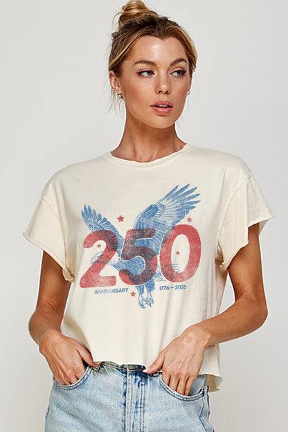2899-CROP America’s 250th Anniversary Graphic Tee
